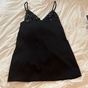 ZARA Black Sequin Mini Dress